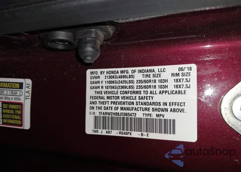 2018 Honda Cr-V Ex-L/Ex-L Navi z USA, uszkodzony, nr VIN 7FARW2H88JE065472